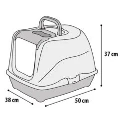 Kattenbak Loki Zwart - 38 × 50 × 37 Cm 8 Kattenbak Loki Zwart - 38 × 50 × 37 Cm -Berühmt Tierbedarf Geschäft 1607084240 3 600