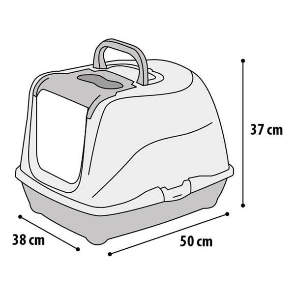 Kattenbak Loki Zwart - 38 × 50 × 37 Cm 5 Kattenbak Loki Zwart - 38 × 50 × 37 Cm - Afbeelding 3