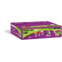 Whiskas Maaltijdzakjes 1+ Mix Maxipack - 60 × 100 G - Set Van 60 Stuks