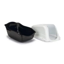 Kattenbak Romeo Zwart/wit - 57 × 39 × 41 Cm -Berühmt Tierbedarf Geschäft 1637572984 3 600