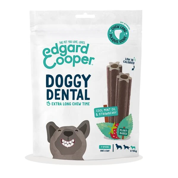 Edgard & Cooper Hondensticks Doggy Dental Met Munt En Aardbei - 105 G - Set Van 7 Stuks 3 Edgard & Cooper Hondensticks Doggy Dental Met Munt En Aardbei - 105 G - Set Van 7 Stuks