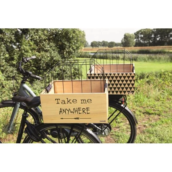 Hondenfietsmand Met Kap Hout 45 × 33 × 45 Cm - Journey 6 Hondenfietsmand Met Kap Hout 45 × 33 × 45 Cm - Journey - Afbeelding 4