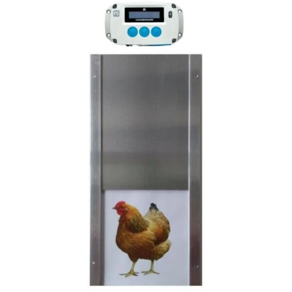 Chickenguard Premium Op Batterijen + Alu Luik En Rails - 23 × 34 Cm 4 Chickenguard Premium Op Batterijen + Alu Luik En Rails - 23 × 34 Cm - Afbeelding 2