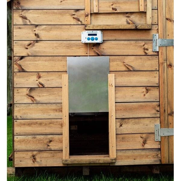 Chickenguard Standard + Kippenluik 30 × 40 Cm En Eiken Rails 4 Chickenguard Standard + Kippenluik 30 × 40 Cm En Eiken Rails - Afbeelding 2