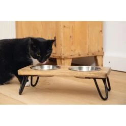 Dinerset Linga Kat - Designed By Lotte -Berühmt Tierbedarf Geschäft designed by lotte dinerset linga kat houtmetaal incl 2 bakjes 31x16x10 1601016254 58 600