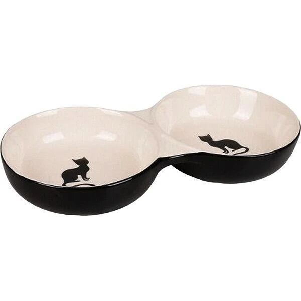 Eetpot Kat Nala Dubbel - Keramisch 3 Eetpot Kat Nala Dubbel - Keramisch