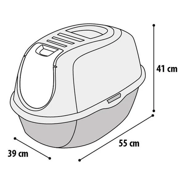 Kattenbak Plato Grijs - 39 X 55 X 41 Cm 5 Kattenbak Plato Grijs - 39 X 55 X 41 Cm - Afbeelding 3