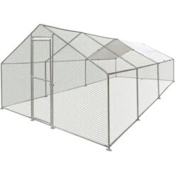 Kippenren Doerak, Gegalvaniseerd 18 M² - 6 × 3 × 2 M