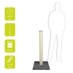 Krabpaal Classic Grijs - 40 × 40 × 90 Cm -Berühmt Tierbedarf Geschäft krabpaal voor kat 1595500061 2 600