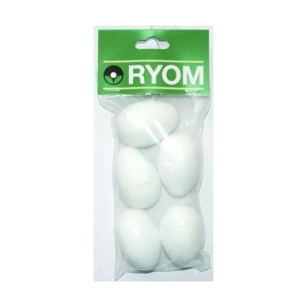 Nep Eieren Kunststof - Set Van 5 Stuks 3 Nep Eieren Kunststof - Set Van 5 Stuks