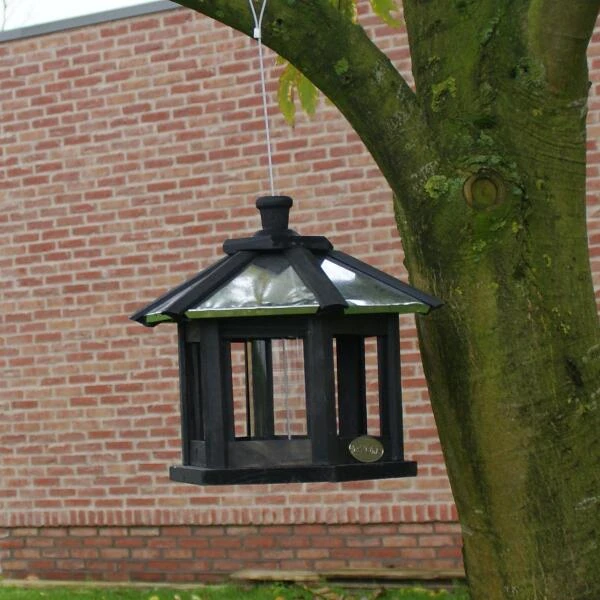 Vogelvoederhuis Met Ingebouwde Zadensilo - Zeskant 5 Vogelvoederhuis Met Ingebouwde Zadensilo - Zeskant - Afbeelding 3