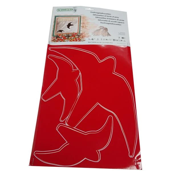 Vogelafweer Raamstickers Rood - Set Van 3 Stuks 3 Vogelafweer Raamstickers Rood - Set Van 3 Stuks