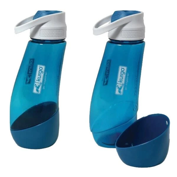 Waterfles En Kom Kurgo Gourd H2O - Blauw 3 Waterfles En Kom Kurgo Gourd H2O - Blauw